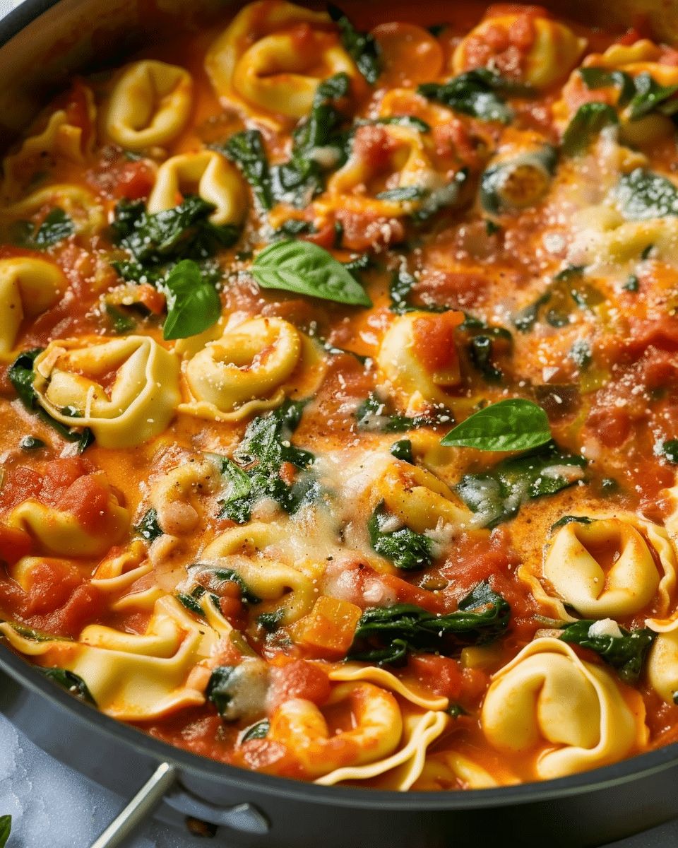 Creamy Tomato Basil Tortellini Skillet – The Ultimate 25-Minute Meal step 3