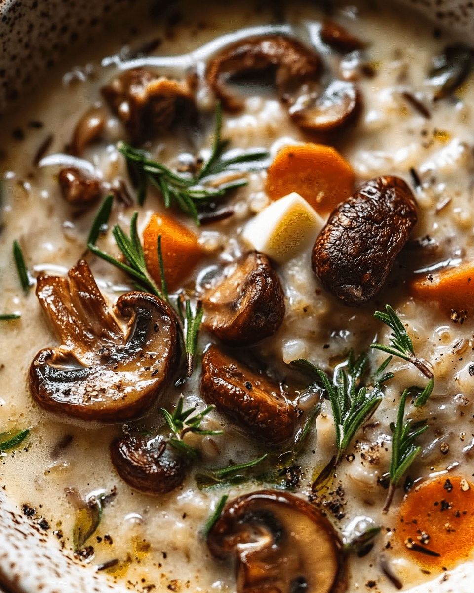 Creamy Wild Rice Chicken Soup with Roasted Mushrooms: The Ultimate Comfort Food step 2