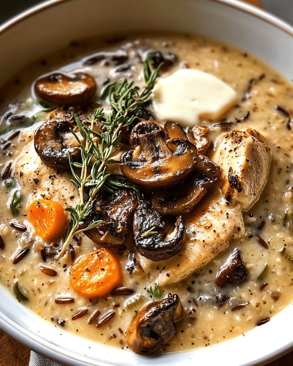 Creamy Wild Rice Chicken Soup with Roasted Mushrooms: The Ultimate Comfort Food step 3