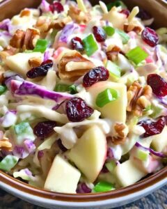 Crisp Apple Cranberry Coleslaw with Walnuts: The Ultimate Crunchy Side Dish 1