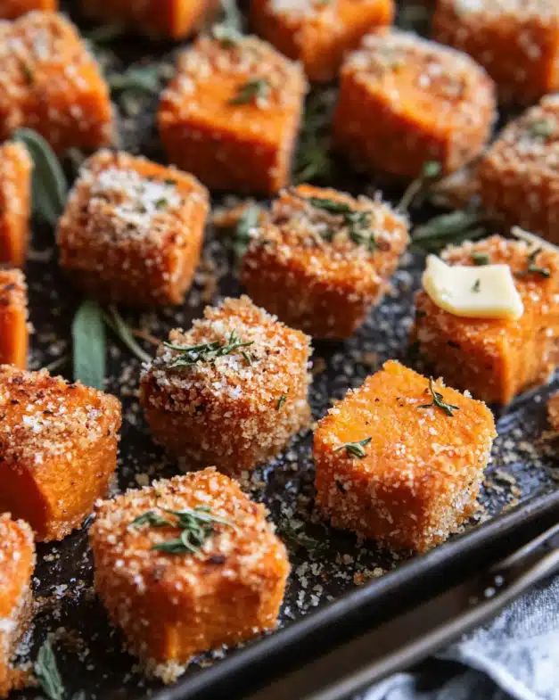Crispy Baked Sweet Potato Bites with Parmesan Herb Butter Recipe step 2