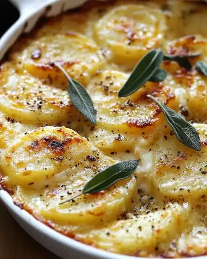 Crispy Cheddar and Sage Potato Gratin: The Ultimate Comfort Side Dish step 1