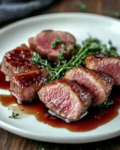 Crispy Duck Breast with Blood Orange Thyme Glaze | Professional Gourmet Recipe 1