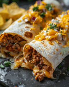 Crispy Loaded Taco Burritos with Cheese and Chips | Cook with Feast 1