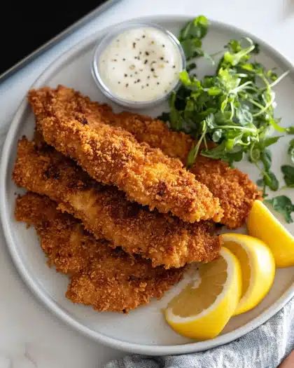 Crispy Pan-Fried Chicken Schnitzel Recipe – Perfectly Golden and Juicy step 4
