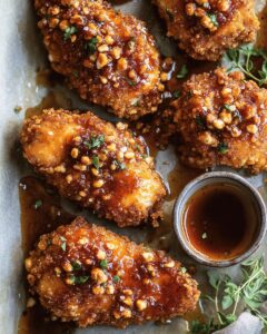 Crispy Pretzel-Crusted Chicken with Sweet and Spicy Honey Glaze 1