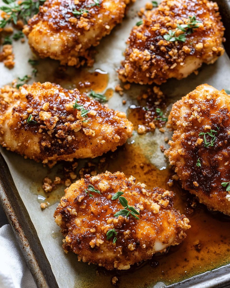 Crispy Pretzel-Crusted Chicken with Sweet and Spicy Honey Glaze step 2