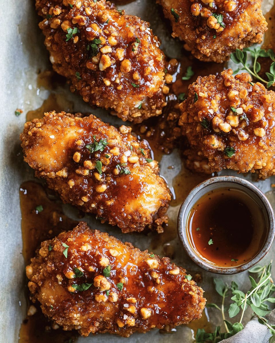Crispy Pretzel-Crusted Chicken with Sweet and Spicy Honey Glaze step 5