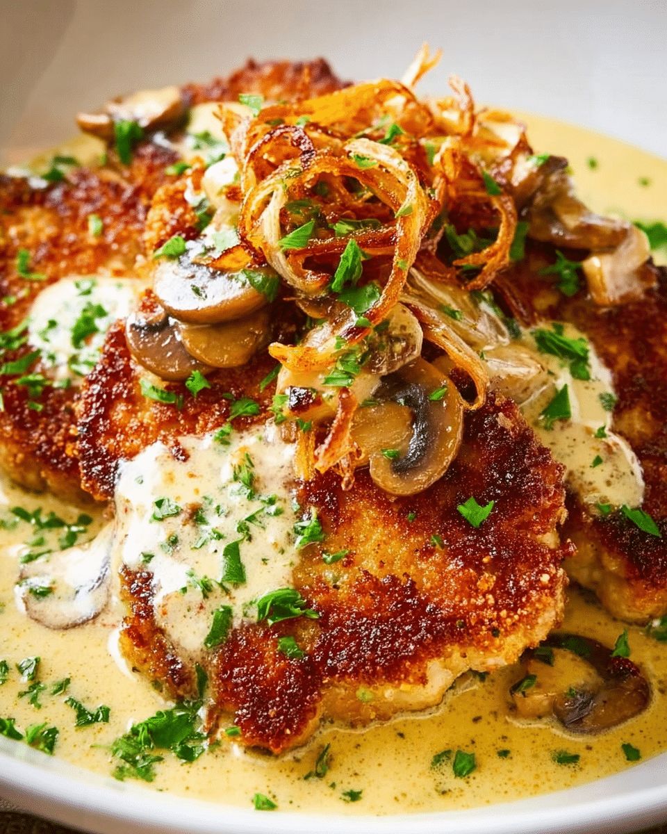Crispy Veal Cutlets with Mushrooms & Creamy Dijon Sauce: A Gourmet Skillet Dinner step 2