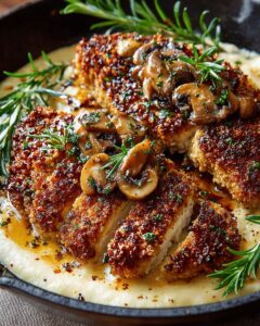 Crunchy Pretzel-Crusted Honey Mustard Chicken with Mushrooms: The Ultimate Weeknight Dinner 1