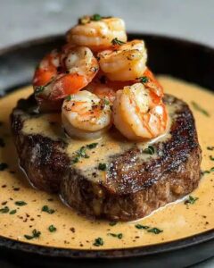 Decadent Filet Mignon with Shrimp and Lobster Cream Sauce Recipe 1