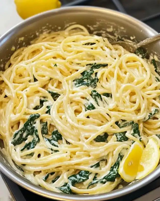 Easy 20-Minute Creamy Lemon Ricotta Pasta with Fresh Spinach step 4