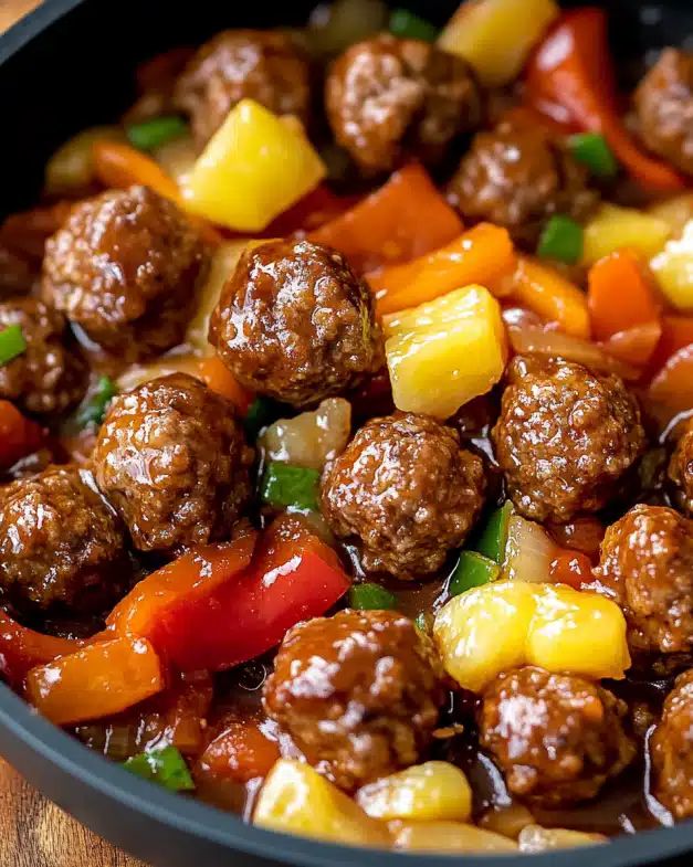 Easy 40-Minute Sweet and Sour Meatballs Recipe (Air Fryer or Oven) step 1