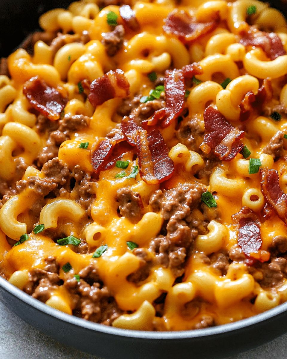 Easy Cheesy Beef and Bacon Macaroni Skillet: The Ultimate One-Pan Comfort Food step 2