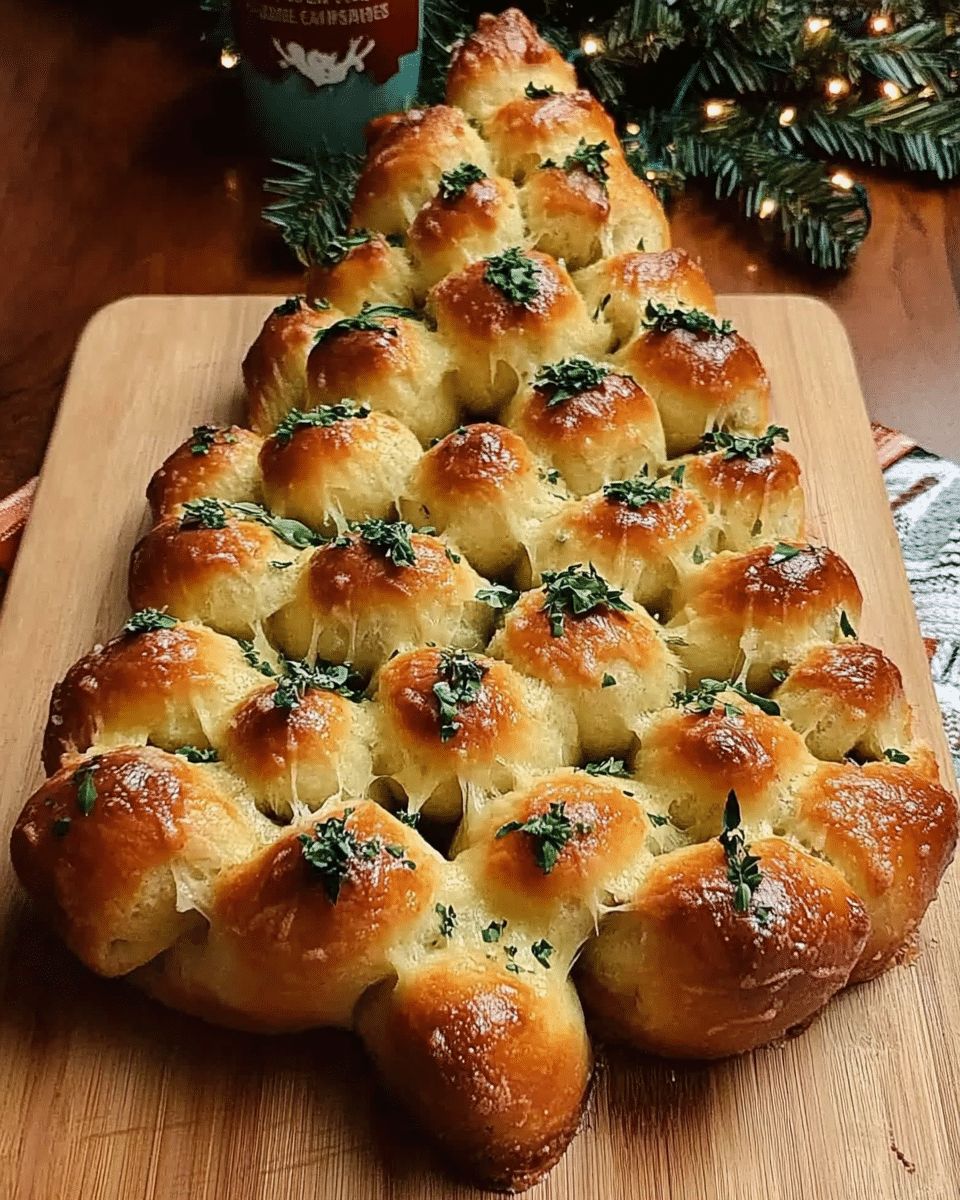 Easy Cheesy Pull-Apart Christmas Tree Bread Recipe step 1