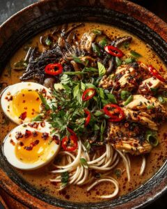 Easy Chicken and Mushroom Miso Ramen Bowl – 40-Minute Comfort Recipe 1
