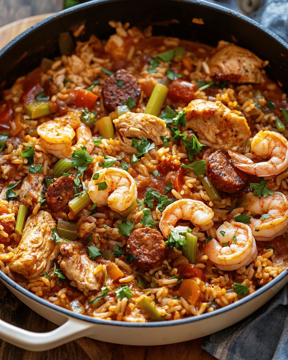 Easy Chicken and Shrimp Jambalaya Recipe – Authentic Creole Flavor step 3