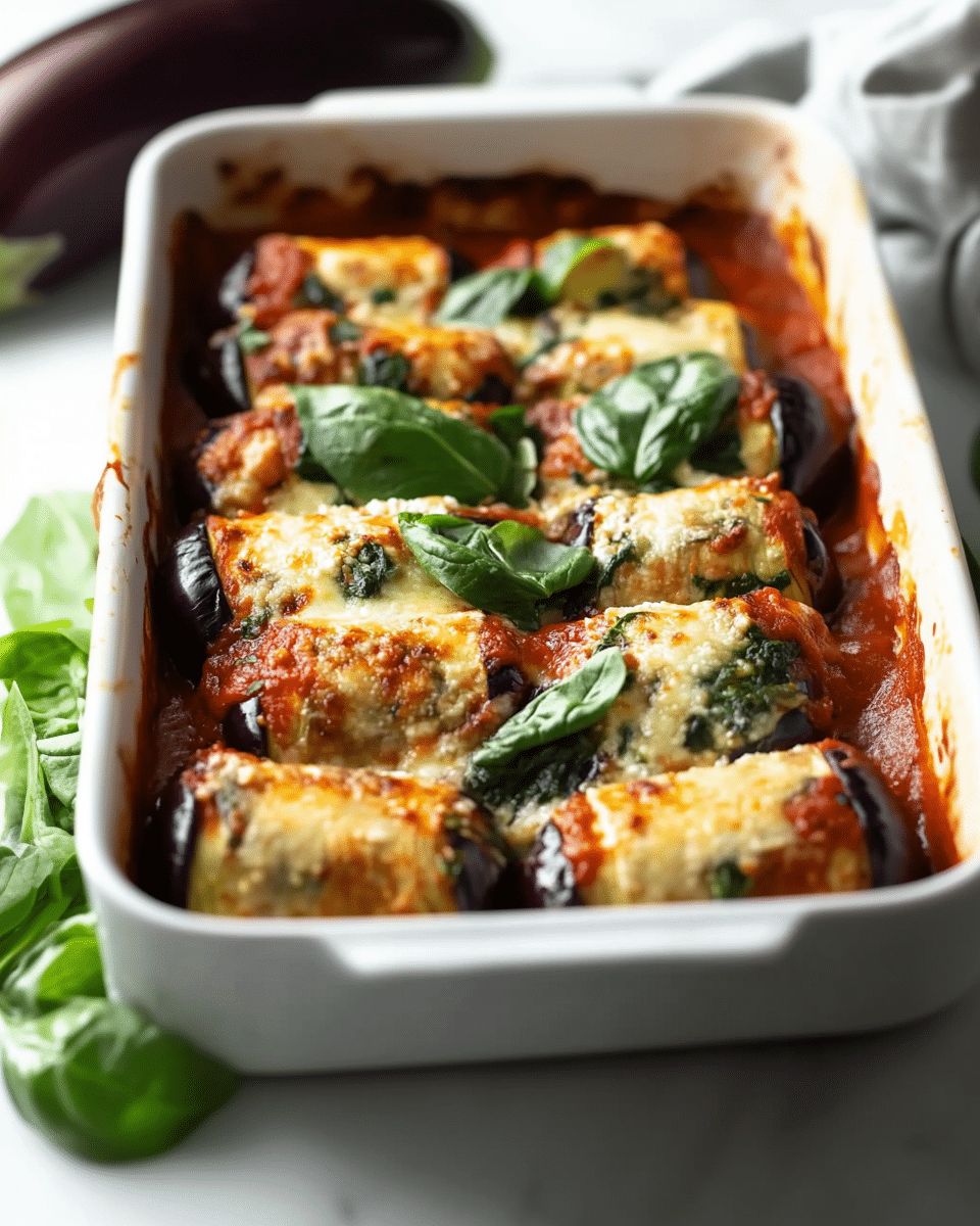 Easy Eggplant Roll-Ups with Creamy Ricotta and Spinach | Cook With Feast step 3