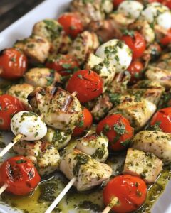 Easy Fresh Pesto Chicken Skewers: The Ultimate High-Protein Weeknight Meal 1