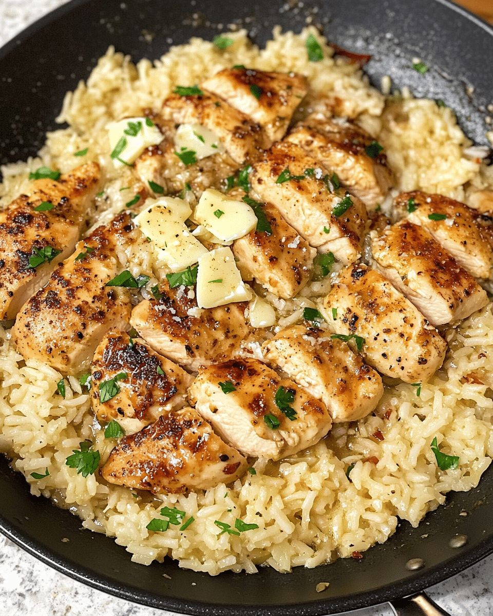 Easy Garlic Butter Chicken with Parmesan Rice – The Ultimate Comfort Meal step 2