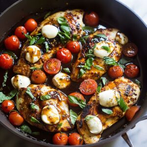 Easy Italian Balsamic and Mozzarella Chicken Recipe | Cook With Feast 1
