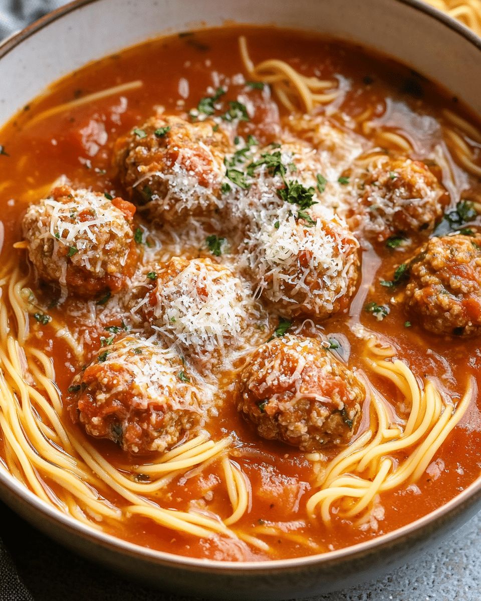 Easy Italian Meatball Soup with Spaghetti: The Ultimate 35-Minute Comfort Meal step 2