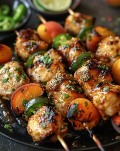 Easy Jalapeno Peach Chicken Skewers: The Ultimate Air Fryer Recipe 1