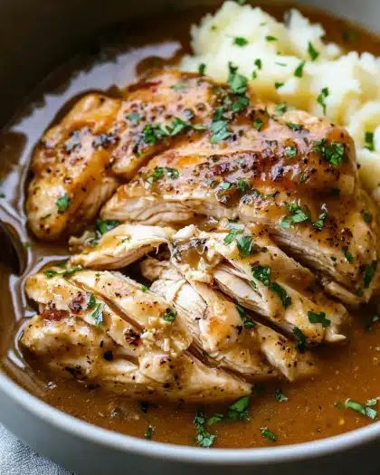 Easy Slow Cooker Chicken with Ranch, Italian, and Gravy Seasoning step 3