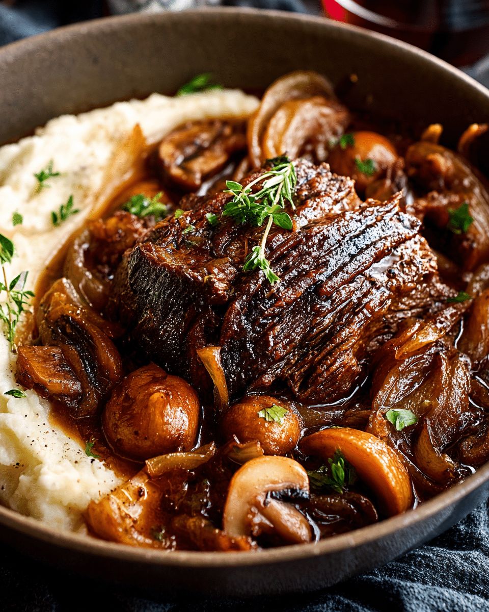 French Onion Mushroom Pot Roast: The Ultimate Alcohol-Free Comfort Meal step 1