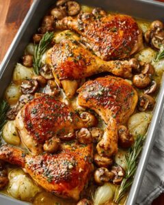 Garlic Herb Roasted Chicken with Mushrooms: The Ultimate One-Pan Comfort Meal 1