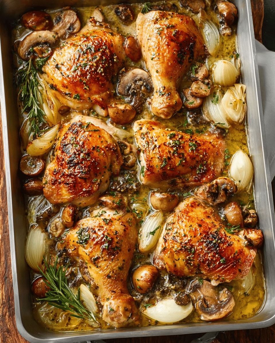 Garlic Herb Roasted Chicken with Mushrooms: The Ultimate One-Pan Comfort Meal step 3