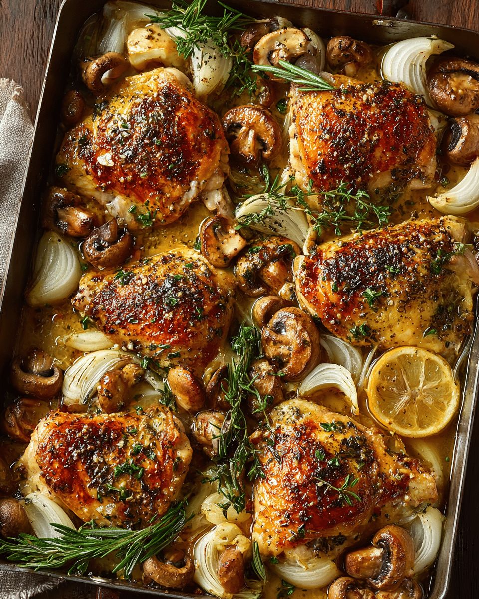 Garlic Herb Roasted Chicken with Mushrooms: The Ultimate One-Pan Comfort Meal step 4