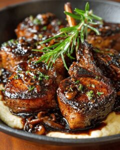 Garlic Mushroom Lamb Chops with Balsamic Glaze: Gourmet Dinner in 30 Minutes 1