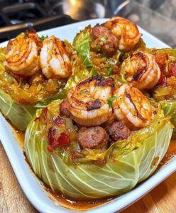 Garlic shrimp sausage cabbage cups bursting with bold flavor 1