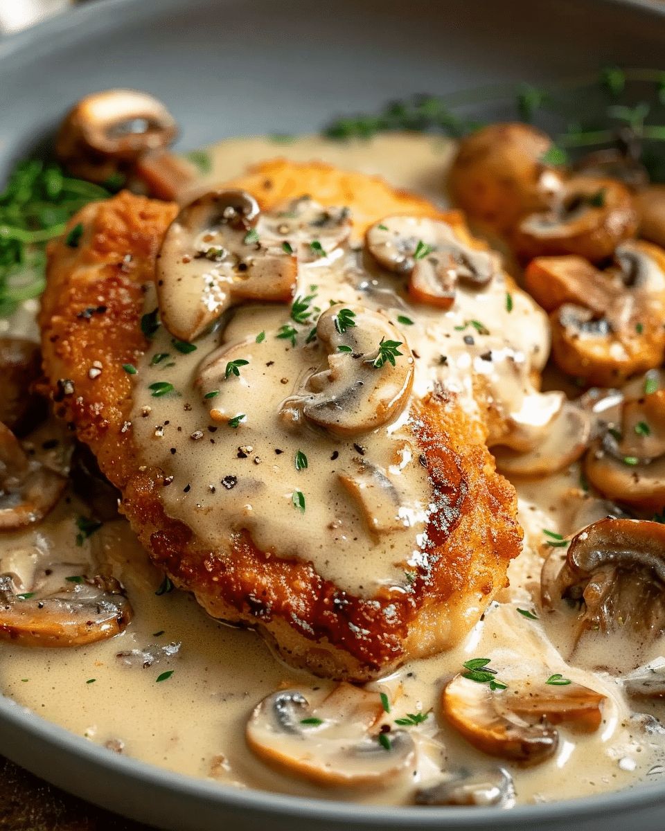 Golden Crispy Chicken with Creamy Mushroom Sauce: Easy 30-Minute Gourmet Dinner step 2