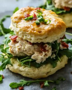 Gourmet Honey Butter Biscuits with Pimento Cheese Chicken Salad 1