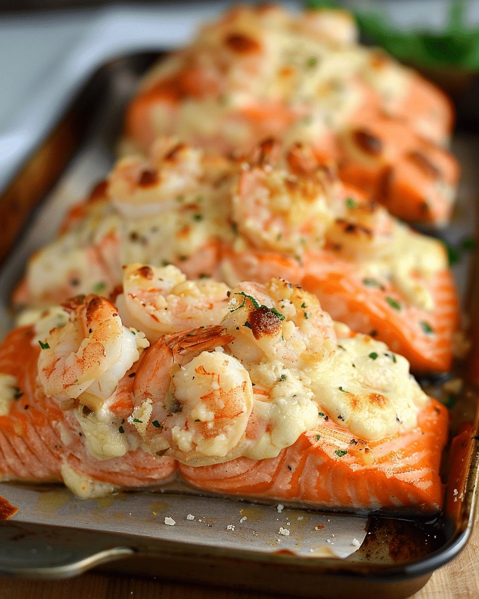 Gourmet Mozzarella and Shrimp Stuffed Salmon Fillets - The Ultimate Recipe step 3