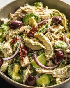 Greek-Style Chicken Salad with Hummus: The Ultimate Fresh Mediterranean Dinner 1