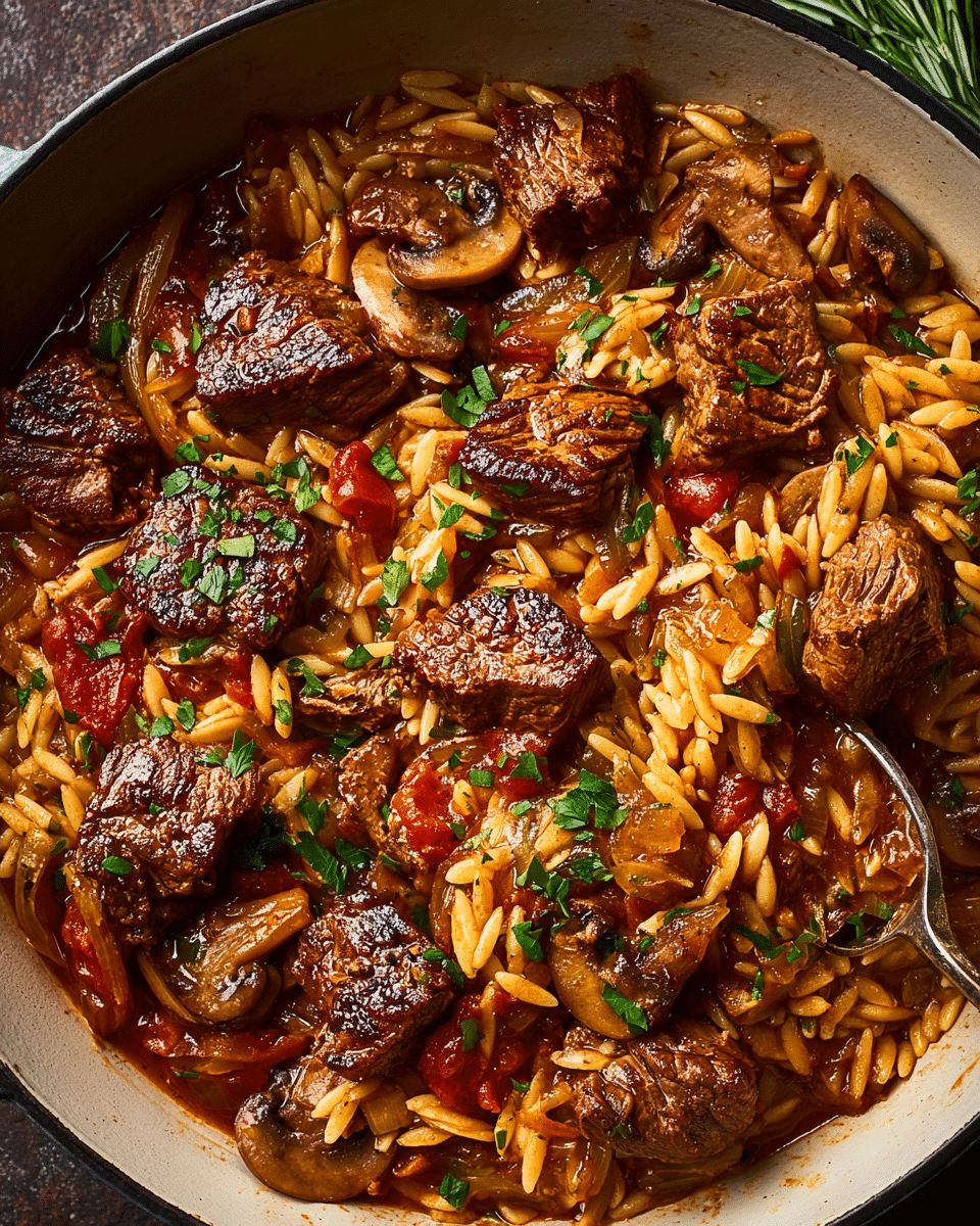 Greek-Style Lamb & Orzo Stew with Mushrooms: The Ultimate Comfort Meal step 2