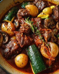Greek Summer Beef Stifado with Zucchini & Mushrooms: The Ultimate Comfort Recipe 1