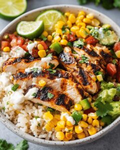 Grilled Chicken and Mexican Street Corn Salad Rice Bowl: The Ultimate Easy Meal 1