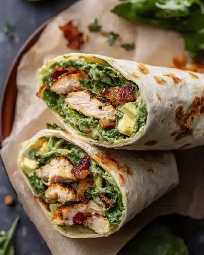 Grilled Chicken Caesar Wraps with Avocado and Bacon: The Ultimate 25-Minute Meal step 10