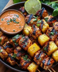 Grilled Chipotle Chicken and Pineapple Skewers with Bang Bang Sauce 1