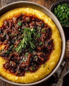 Ground Beef and Mushroom Ragu with Creamy Polenta: The Ultimate Comfort Dish 1