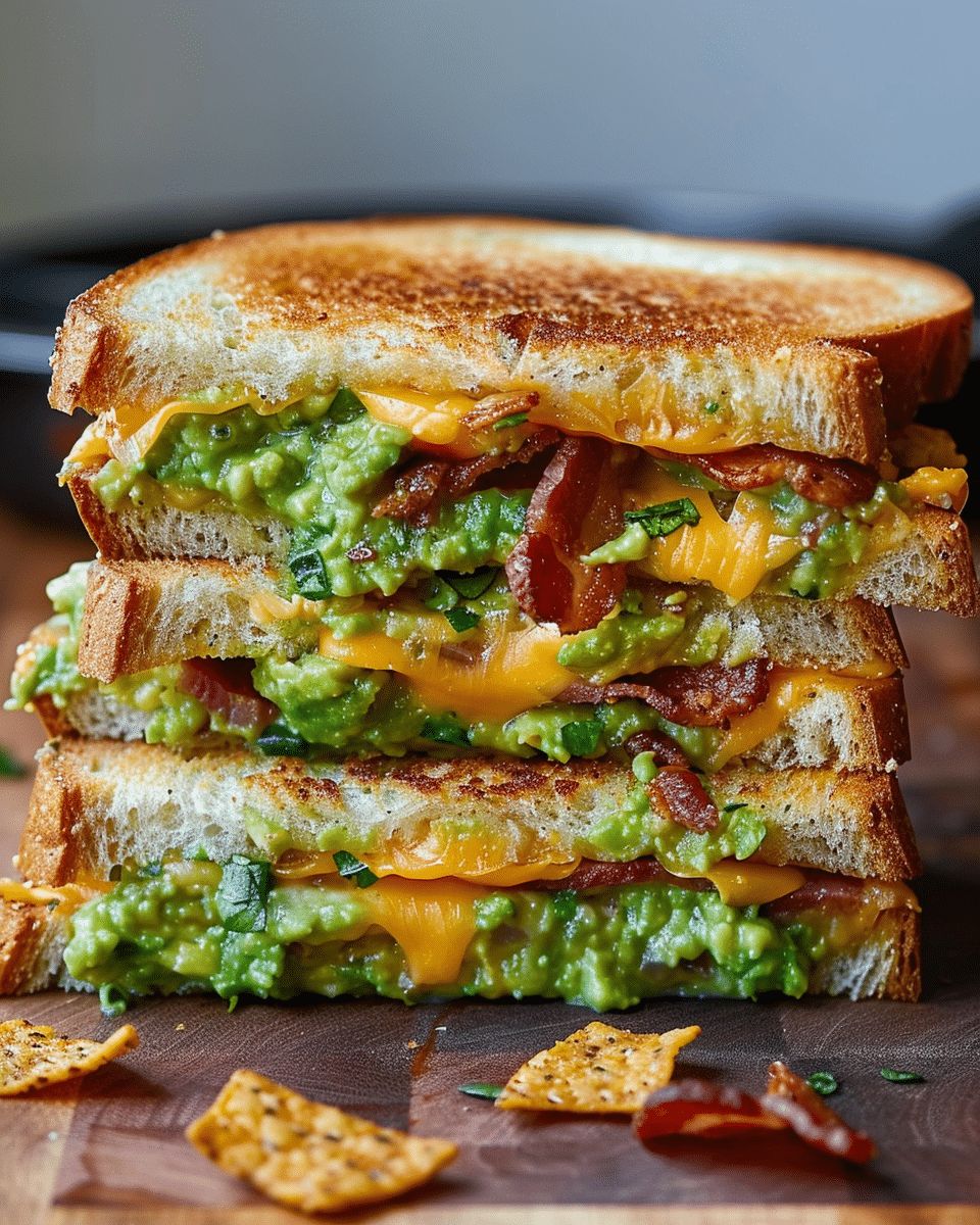 Guacamole Bacon Grilled Cheese Recipe: The Ultimate Crunchy Comfort Sandwich step 4