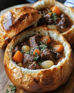 Hearty Beef Stew in Bread Bowls: The Ultimate Comfort Food Recipe 1