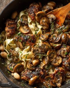 Hearty Chicken Mushroom & White Bean Tagliatelle: The Ultimate 30-Minute Italian Dinner 1