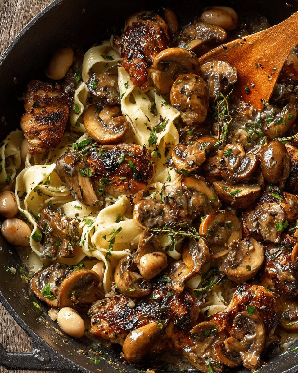 Hearty Chicken Mushroom & White Bean Tagliatelle: The Ultimate 30-Minute Italian Dinner step 5