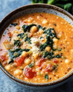 Hearty Quinoa Chickpea Soup with Spinach: A Cozy & Nutritious One-Pot Meal 1