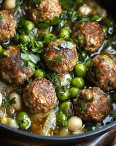 Herb-Infused Meatballs with Broad Beans in a Savory Lemon Sauce | Cook with Feast 1